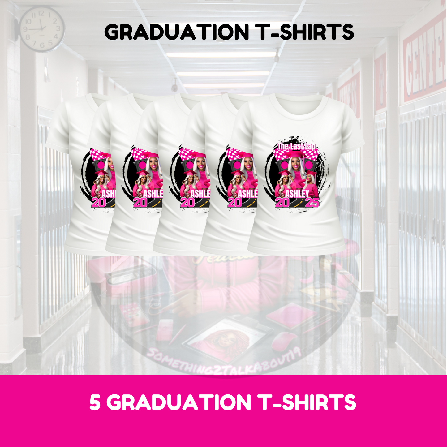 5 Center Print Grad T-shirts