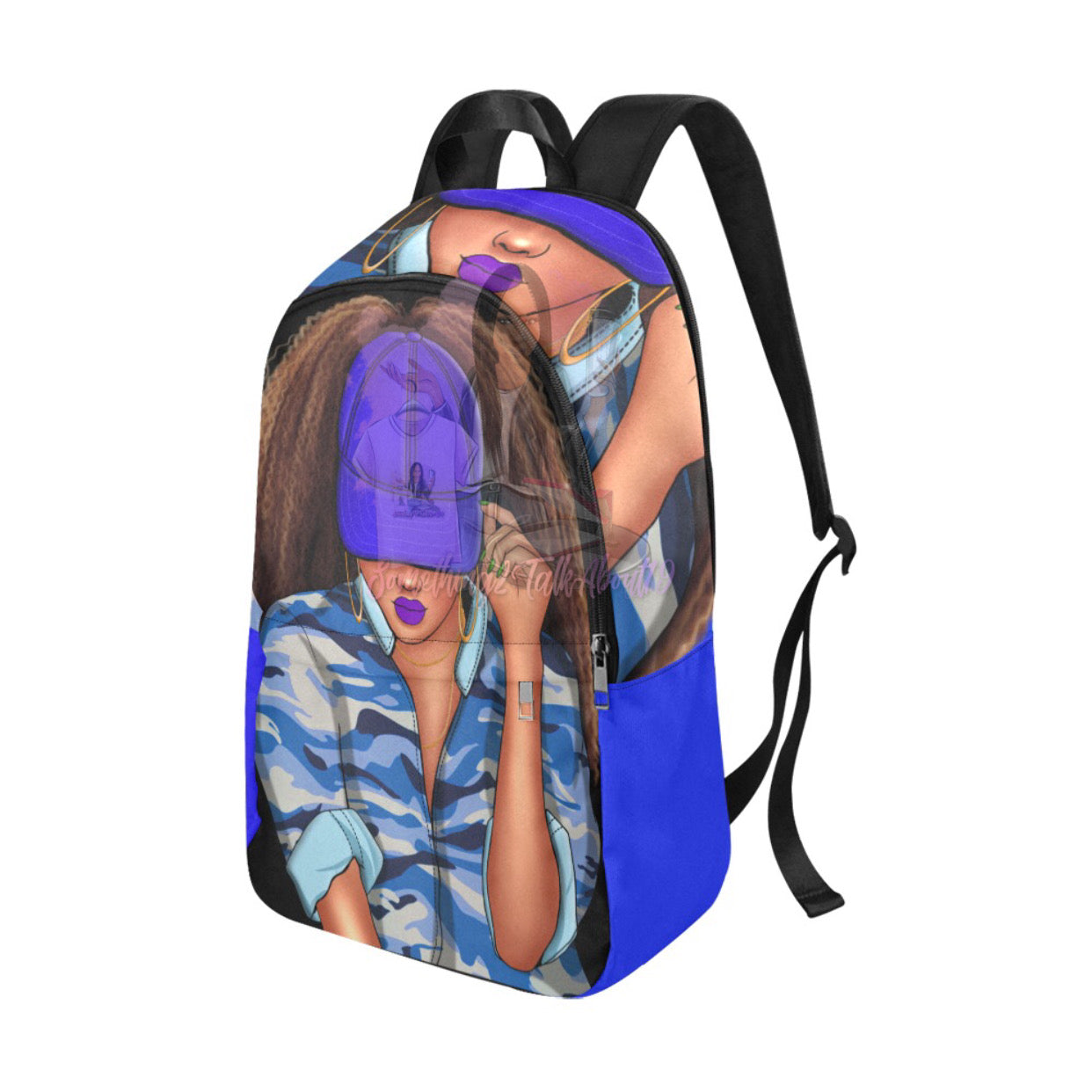 Dash Blue Army Fatigue Fabric Backpack