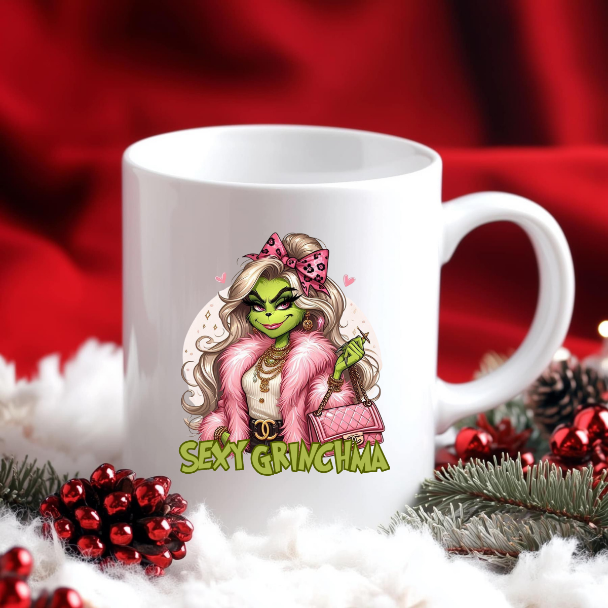 SEXY GRINCHMA COFFEE MUGS