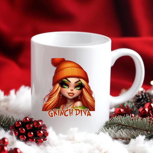 GRINCH DIVA COFFEE MUGS