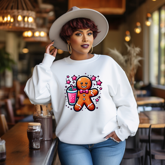 GINGERBREAD MAN WITH STARS HOODIE