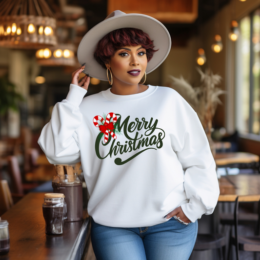 MERRY CHRISTMAS with CANDY CANE HOODIE
