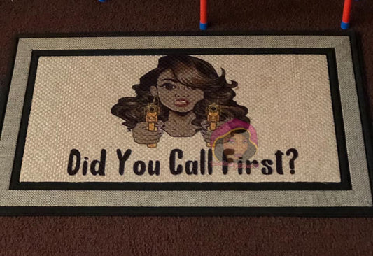 Did You Call First Custom Door Mat