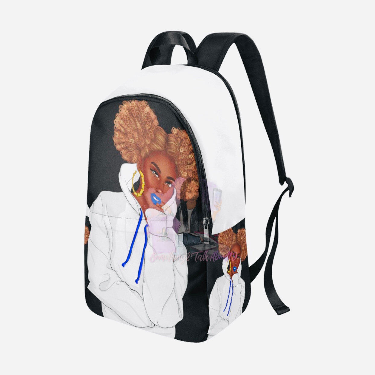 Muffin White Hoodie Fabric Backpack
