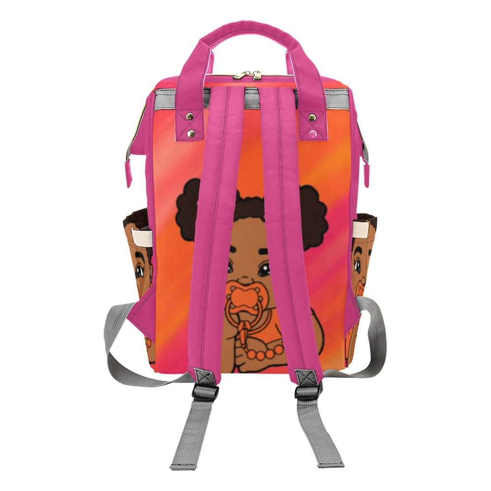African American Baby Girl Backpack Diaper Bag