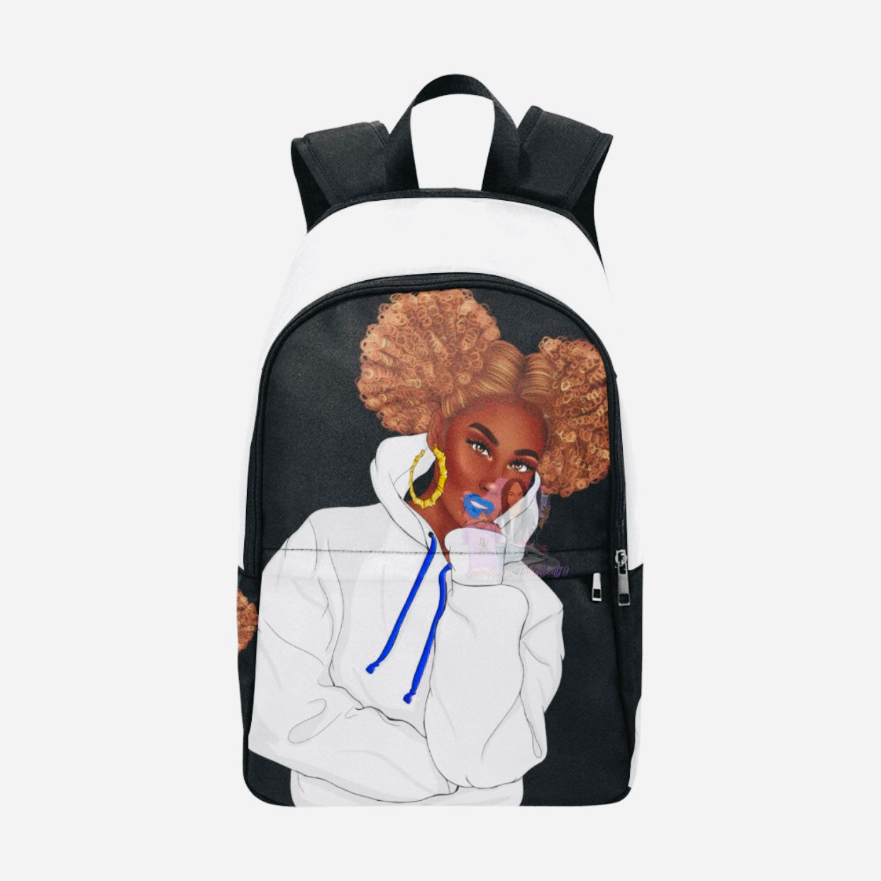 Muffin White Hoodie Fabric Backpack