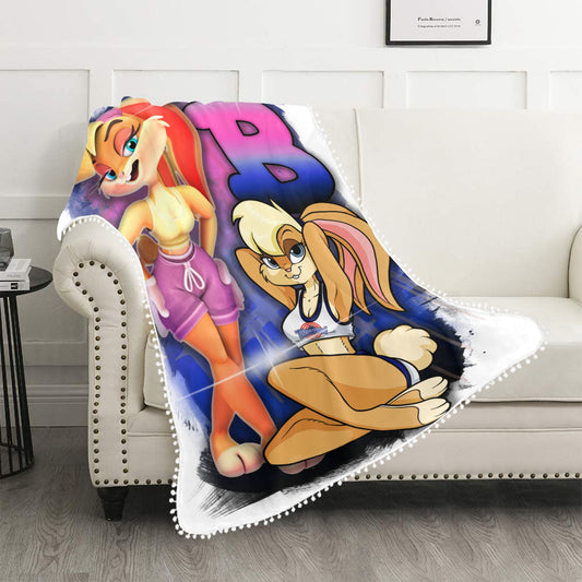 Lola Pom Pom Fringe Blanket 50x60