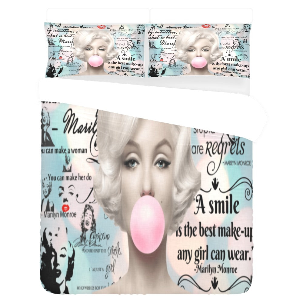 Marilyn Teal Bubble Gum Bed Set