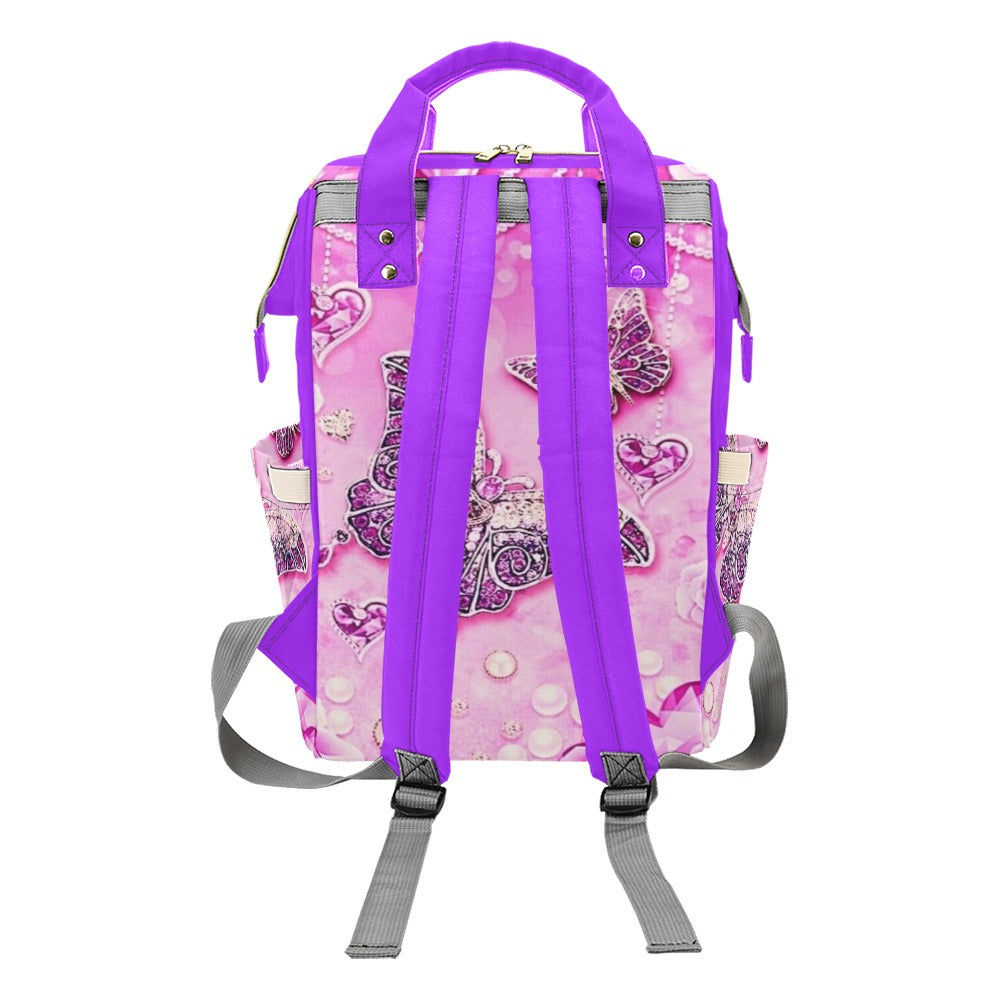 Sparkling Butterfly Backpack Diaper Bag