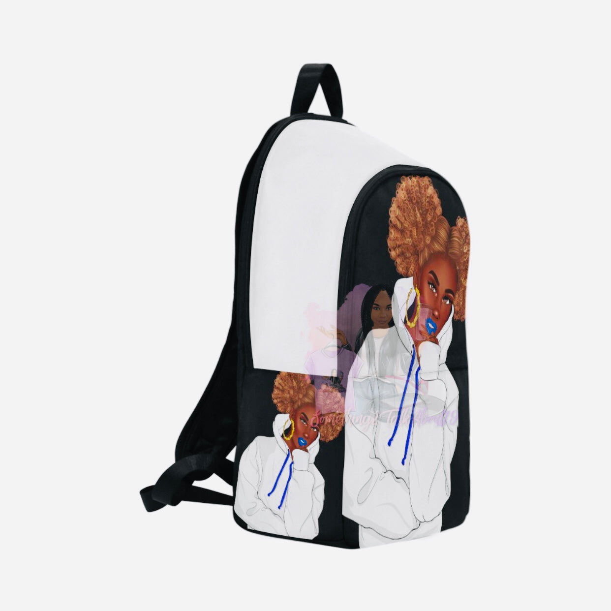 Muffin White Hoodie Fabric Backpack