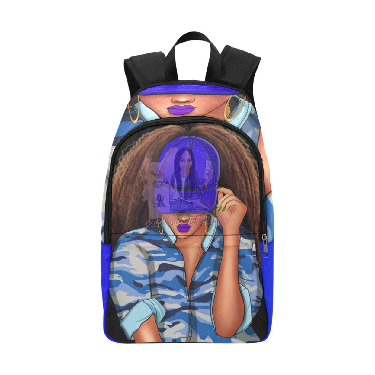 Dash Blue Army Fatigue Fabric Backpack