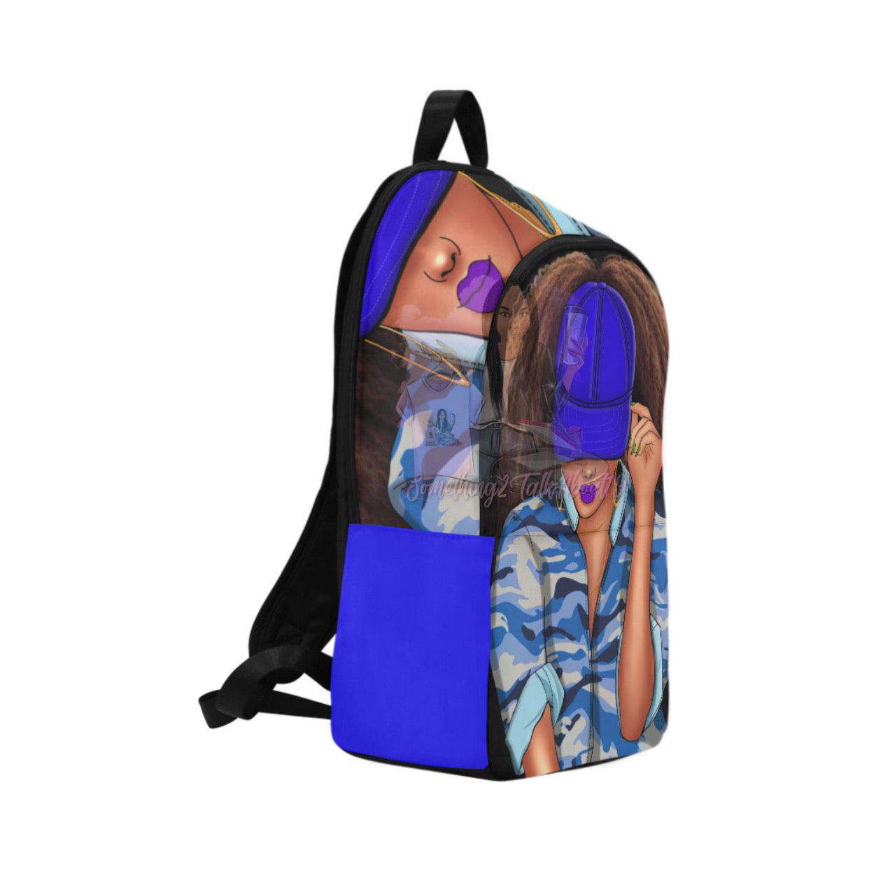 Dash Blue Army Fatigue Fabric Backpack