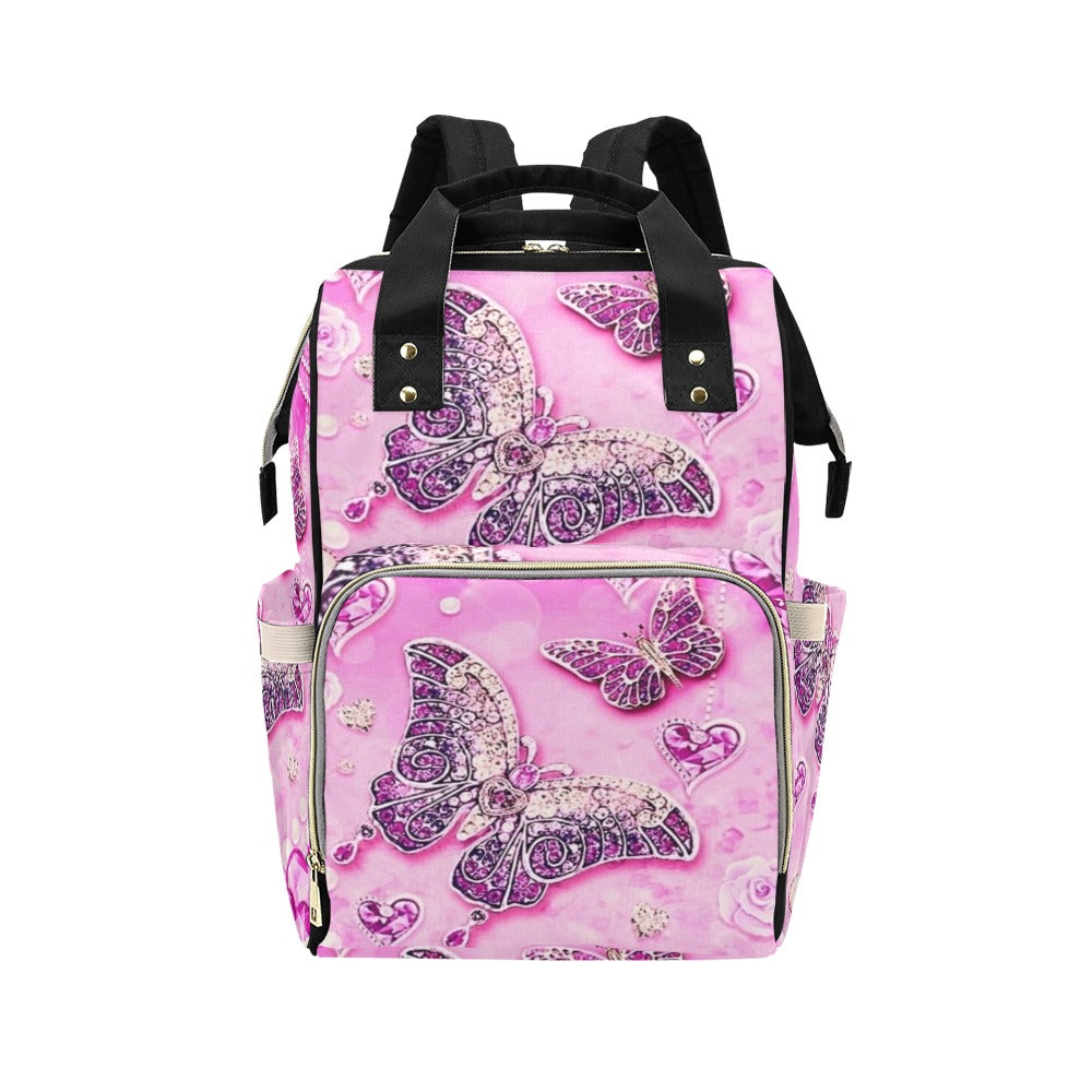 Sparkling Butterfly Backpack Diaper Bag