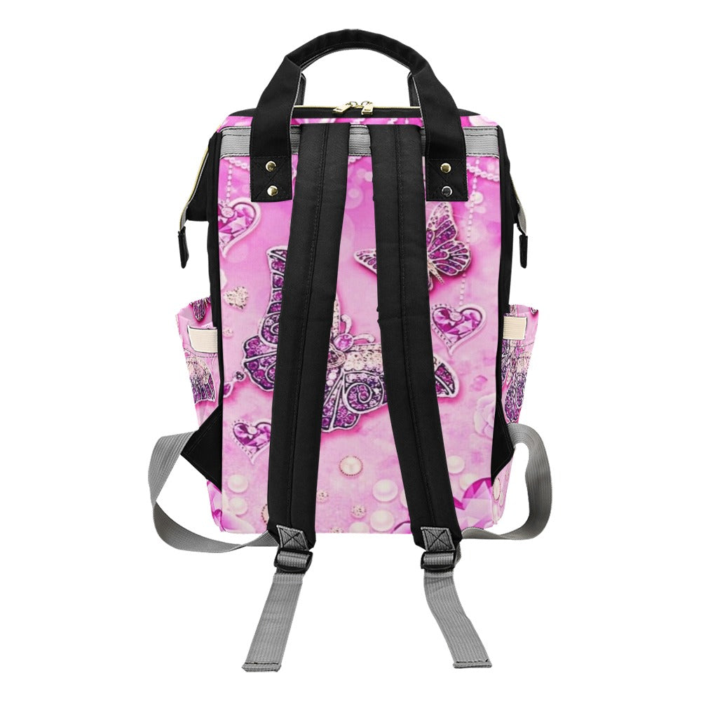 Sparkling Butterfly Backpack Diaper Bag